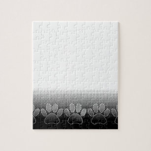 Achtergrond grijs en wit snijpad legpuzzel