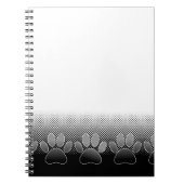 Achtergrond grijs en wit snijpad notitieboek (Voorkant)