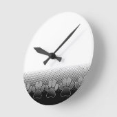 Achtergrond grijs en wit snijpad ronde klok (Hoek)