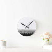 Achtergrond grijs en wit snijpad ronde klok (Huis)