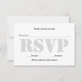 Achtergrond Grijs Sjabloon - RSVP-reactiekaart