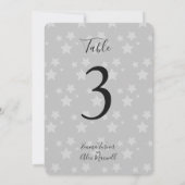 Achtergrond grijze sterren | Tafelnummerkaarten Kaart (Achterkant)