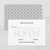 Achtergrond grijze typering — RSVP-reactiekaart vo RSVP Kaartje (Voorkant / Achterkant)