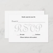 Achtergrond grijze typologie — RSVP-reactiekaart v RSVP Kaartje (Voorkant / Achterkant)