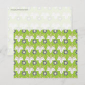 Achtergrond groen en Paars flessenlantaarn Briefkaart (Voorkant / Achterkant)