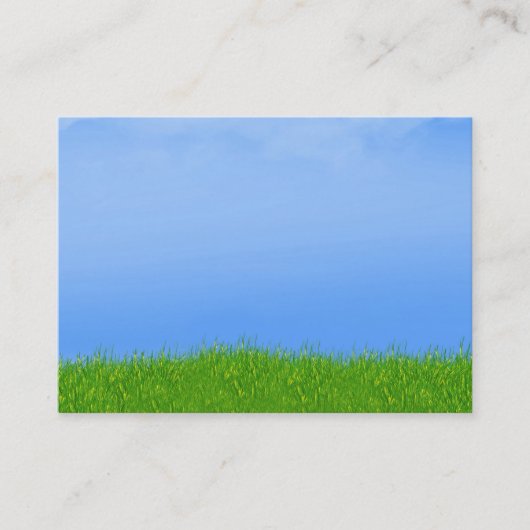 Achtergrond groen gras en blauw hemel visitekaartje (Voorkant)
