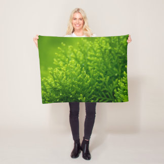 Achtergrond groene bladeren fleece deken
