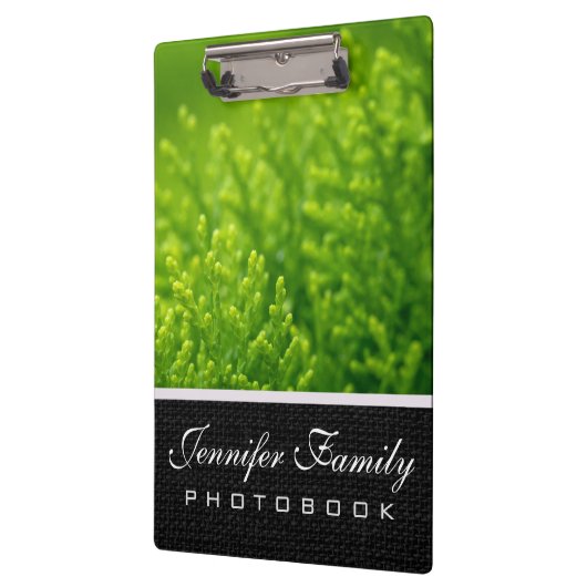 Achtergrond groene bladeren klembord (Links)