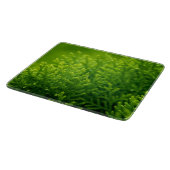 Achtergrond groene bladeren snijplank (Hoek)