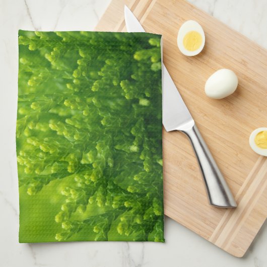 Achtergrond groene bladeren theedoek (Quarter Fold)