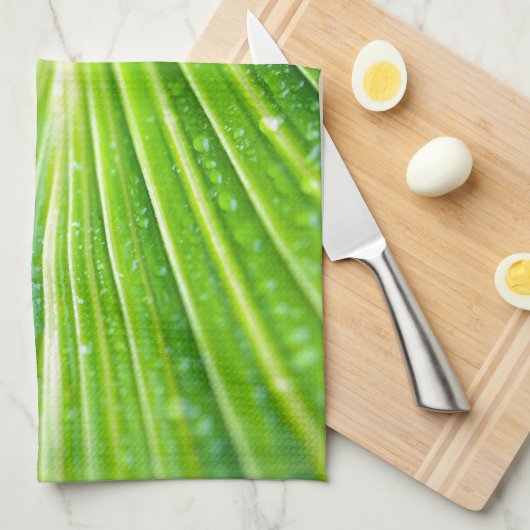 Achtergrond groene bladeren theedoek (Quarter Fold)