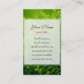 Achtergrond groene bladeren visitekaartje (Achterkant)
