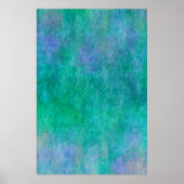 Achtergrond groene blauwe Paarse Waterverf Poster (Voorkant)