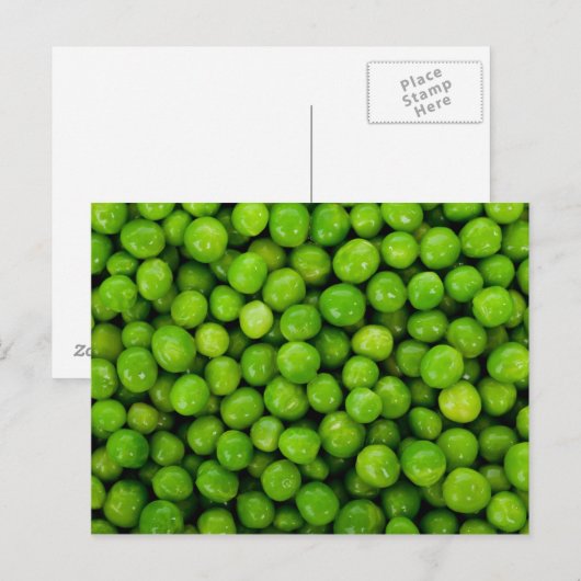 Achtergrond groene erwten briefkaart (Voorkant / Achterkant)