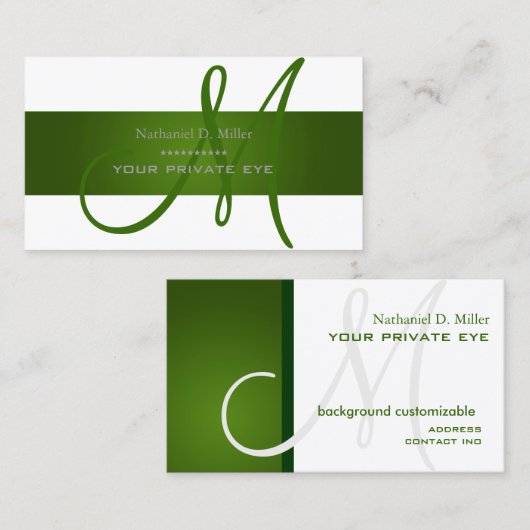 Achtergrond groene gradiënt (Emerald Green)/DIY Visitekaartje (Voorkant / Achterkant)