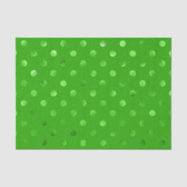 Achtergrond groene metallische faux Foil Polka Dot Tissuepapier