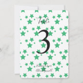Achtergrond groene sterren | Tafelnummerkaarten Kaart (Achterkant)