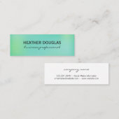 Achtergrond groene verloop mini visitekaartje (Voorkant / Achterkant)
