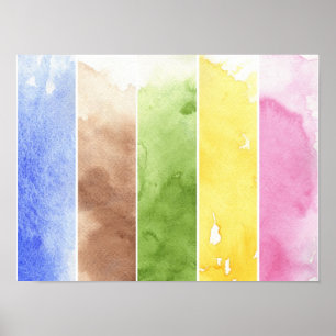 achtergrond grote waterverf - waterverf verven 2 poster