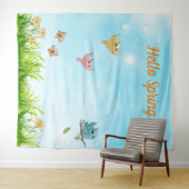 Achtergrond Hallo Lente fotoparty Wandkleed (In Situ (horizontaal))