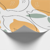 Achtergrond handgetekende Lemons. Naadloos patroon Cadeaupapier (Hoek)