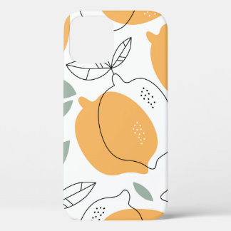 Achtergrond handgetekende Lemons. Naadloos patroon Case-Mate iPhone Case