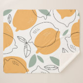 Achtergrond handgetekende Lemons. Naadloos patroon Sherpa Deken (Voorkant (horizontaal))