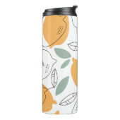 Achtergrond handgetekende Lemons. Naadloos patroon Thermosbeker (Gedraaid links)