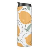 Achtergrond handgetekende Lemons. Naadloos patroon Thermosbeker (Geroteerd rechts)