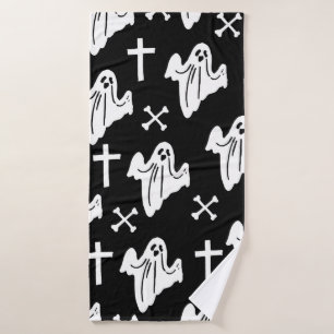Achtergrond handtekening Halloween Patroon Badhanddoek