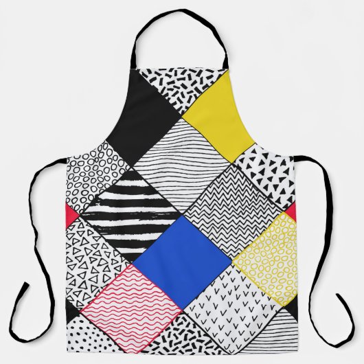 Achtergrond handtekening patchwork. Spaanse textuu Schort (Voorkant)