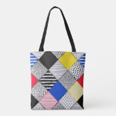Achtergrond handtekening patchwork. Spaanse textuu Tote Bag (Achterkant)