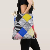 Achtergrond handtekening patchwork. Spaanse textuu Tote Bag (Dichtbij)