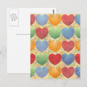 Achtergrond hart briefkaart (Voorkant / Achterkant)