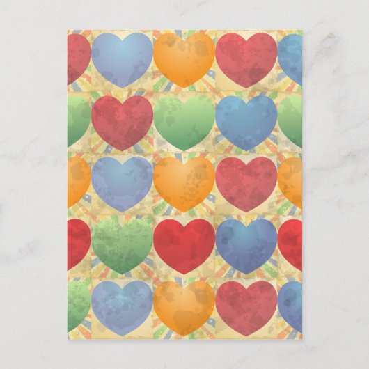 Achtergrond hart briefkaart (Voorkant)