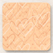 Achtergrond hart en stippen, onderzetter (Voorkant)