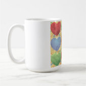 Achtergrond hart koffiemok (Links)