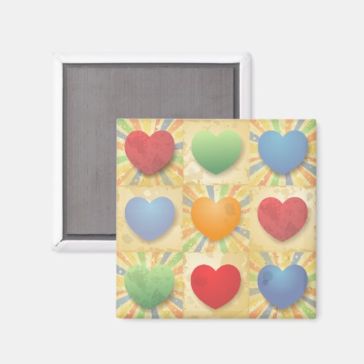 Achtergrond hart magneet (Voorkant / Achterkant)