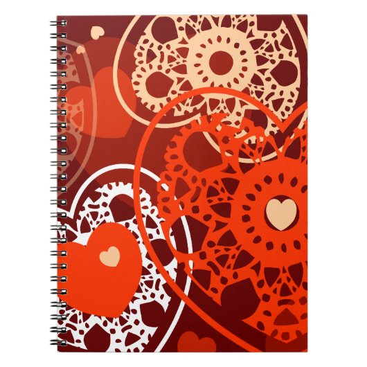 Achtergrond hart, notitieboek (Voorkant)