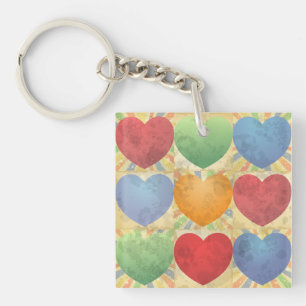 Achtergrond hart sleutelhanger