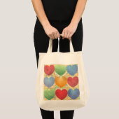 Achtergrond hart tote bag (Voorkant (product))