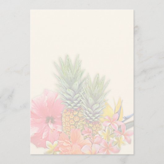 Achtergrond Hawaiiaans Collectie leeg Programmakaart (Voorkant)