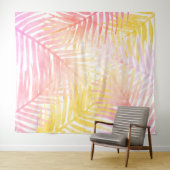 Achtergrond Hawaiian Tropical Palm Leaves Party Wandkleed (In Situ (horizontaal))