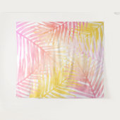 Achtergrond Hawaiian Tropical Palm Leaves Party Wandkleed (Voorkant (horizontaal))