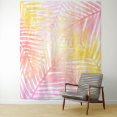 Achtergrond Hawaiian Tropical Palm Leaves Party Wandkleed (In situ)