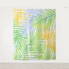 Achtergrond Hawaiian Tropical Palm Leaves Party Wandkleed