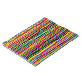 achtergrond helder en kleurrijk van stripescol notitieboek (Linkerzijde)