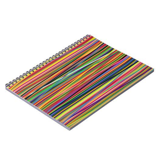 achtergrond helder en kleurrijk van stripescol notitieboek (Linkerzijde)