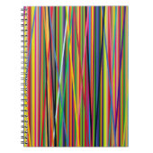 achtergrond helder en kleurrijk van stripescol notitieboek (Voorkant)