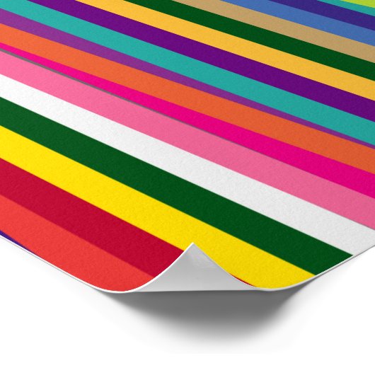 achtergrond helder en kleurrijk van stripescol poster (Hoek)